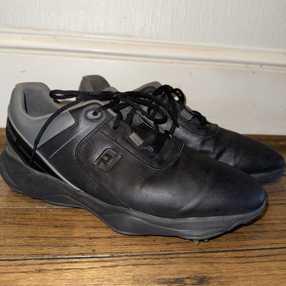 FootJoy Golf Shoe Men 9 M Black Sport LT 58085 Soft Spikes Synthetic Upper